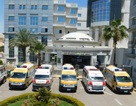 Building entrance nile hospital hurghada