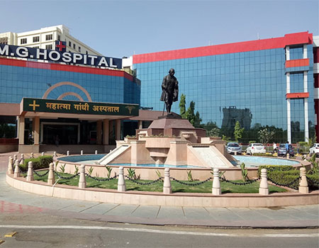 Front view mg hospital jaipur