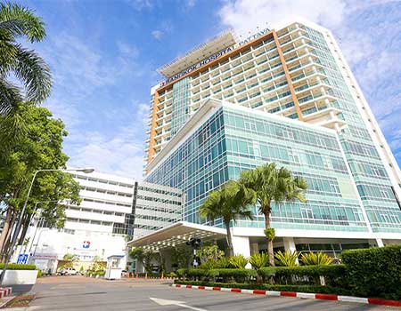 Upward view bangkok hospital pattaya