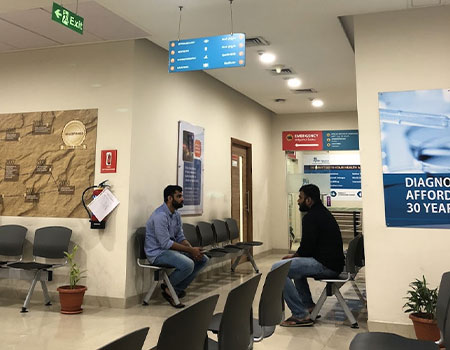 Waiting area apollo medical centre kondapur hyderabad