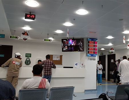 Waiting area lifecare hospital musaffah